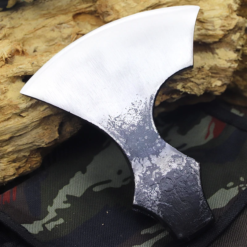 Outdoor high carbon steel hand forged beating axe high hardness breaking wood chopping tree camping woodworker axe sharp