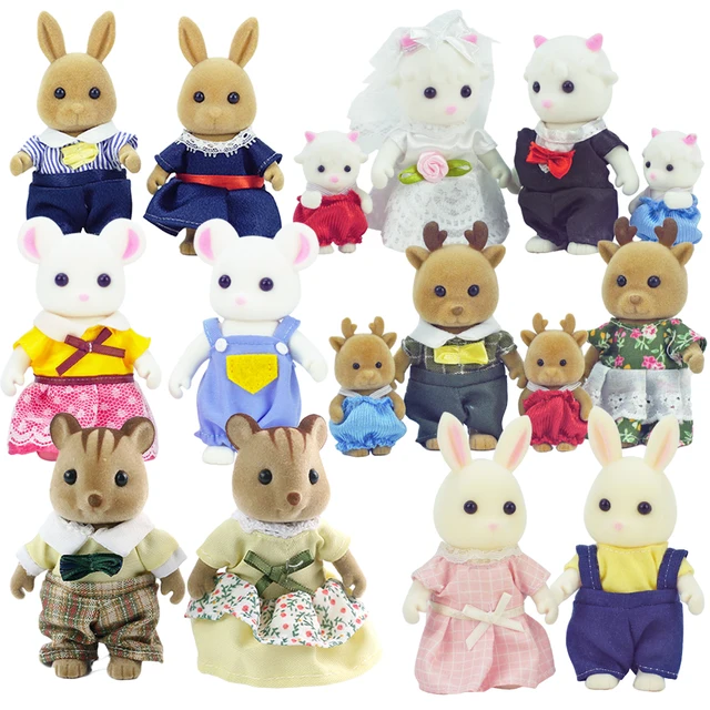 Królik lalka 1/12 mikro domek dla lalek renifer owca słoń wiewiórka rodzina zabawka kuchenna miniaturowy zestaw mebli zabawka dla dziewczynki prezent