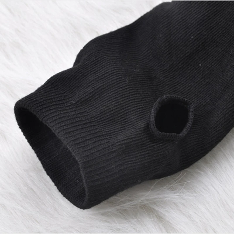 Winter Warm Long Sleeves Gloves for Man Women Fingerless Stripe Hip-Hop Knitted Elbow Mittens Elastic Outdoor Warmer Arm
