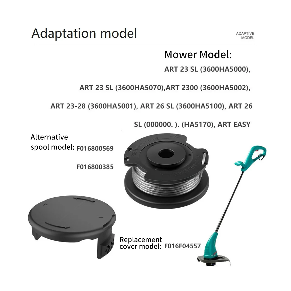 8 Packs for Mowing Accessories F016800569/F016800385 Replacement Spool Mowing Head