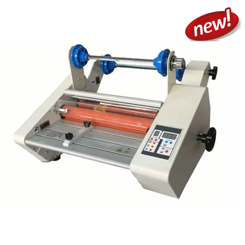 FM-360F 340mm Hot and Cold Roll Laminating Machine Double and Single Side Laminator with Take-up Function