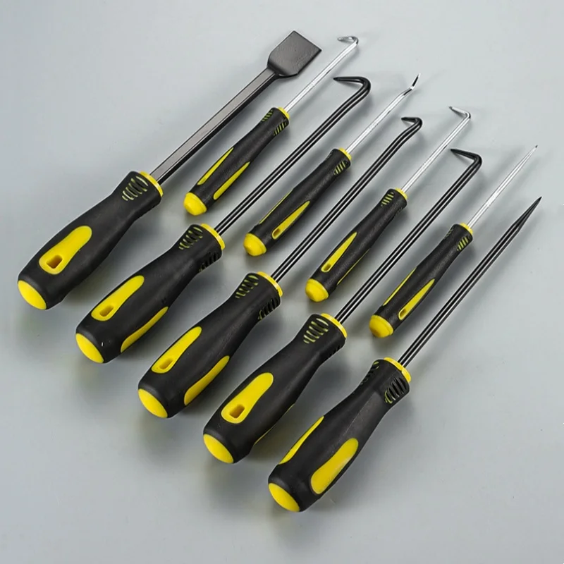 9Pcs Precision Pick and Hook Set, Automotive O-Ring Oil Seal Puller & Hose Gasket Removal Scraper Tool Kit