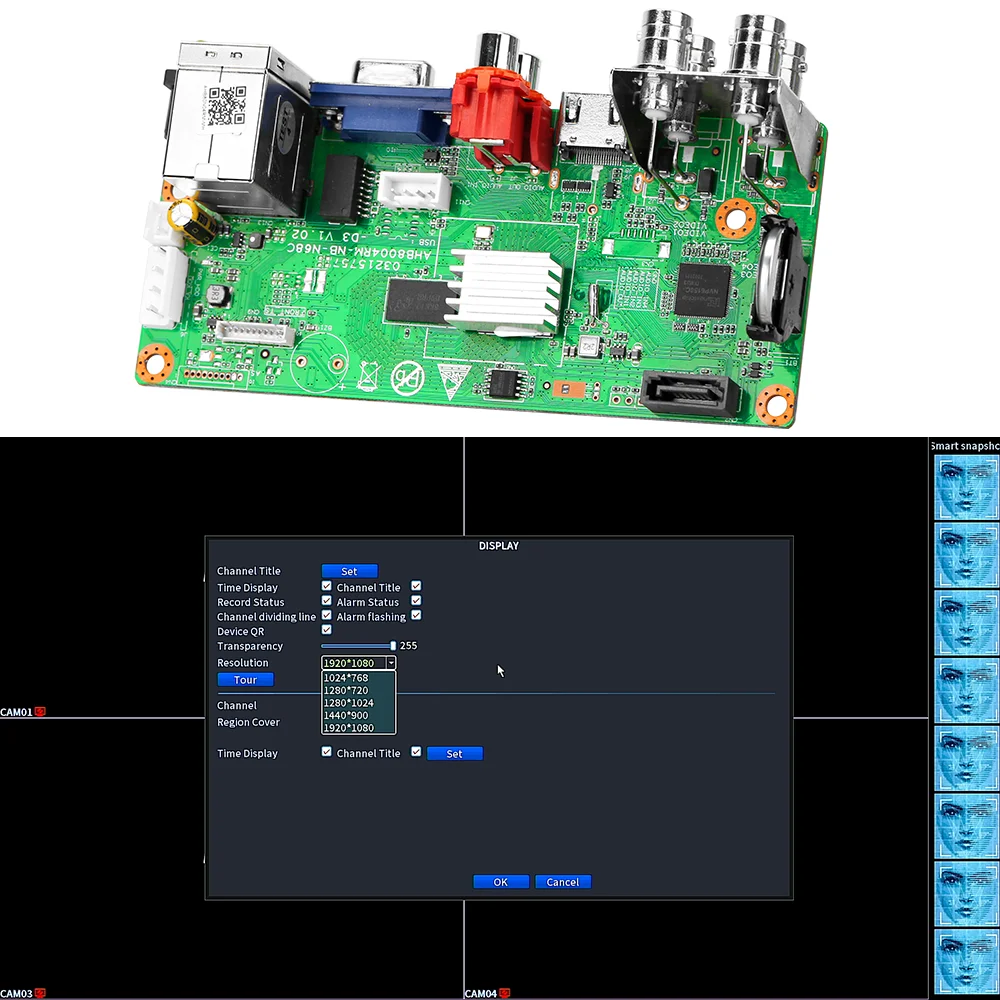 Dvr 4CH 5 In 1 Cctv Dvr Recorder Board Tvi Cvi Ahd Cvbs Ahd Camera Digitale Video Recorder Xmeye Cctv systeem Ondersteuning 2MP 5MP
