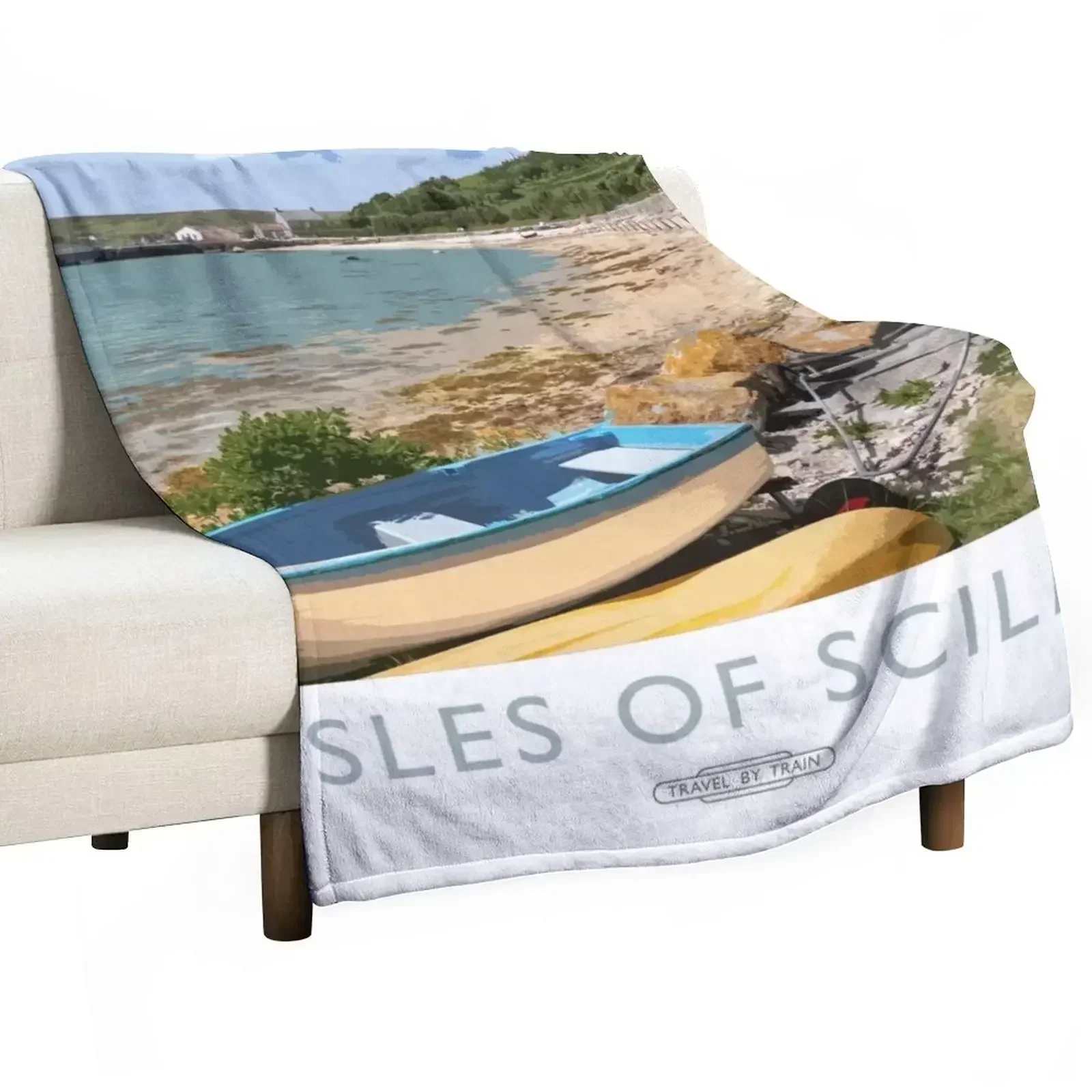 Isles of Scilly Throw Blanket Quilt Summer Hairy Cute Thermals For Travel Flannel Fabric Blankets