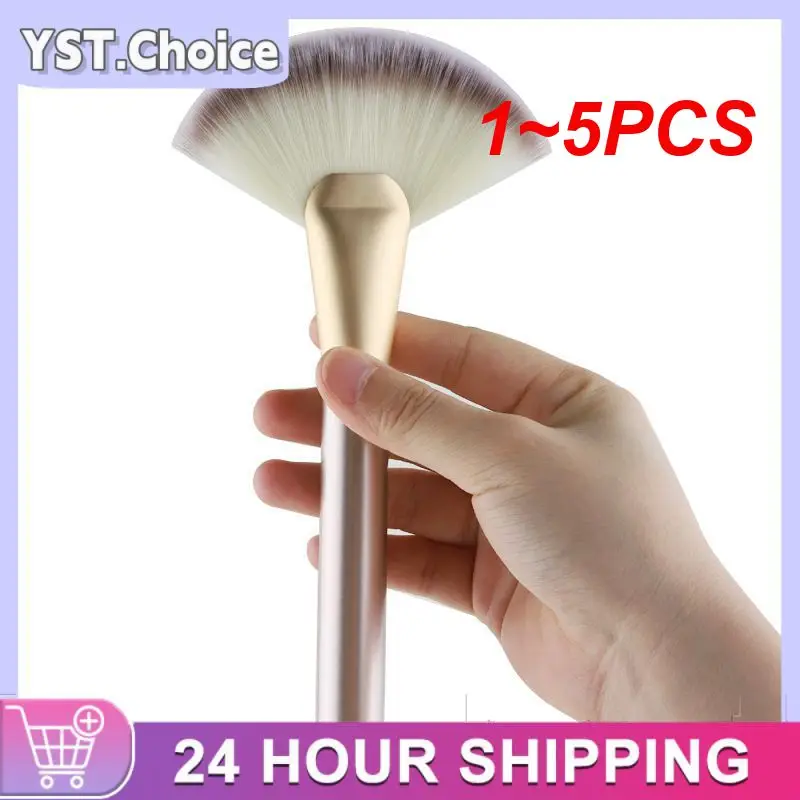 1~5PCS Makeup Brushes Fan Shaped Highlighter Face Powder Brush Loose Powder Brush Makeup Tool Beauty Supplies Maquiagem