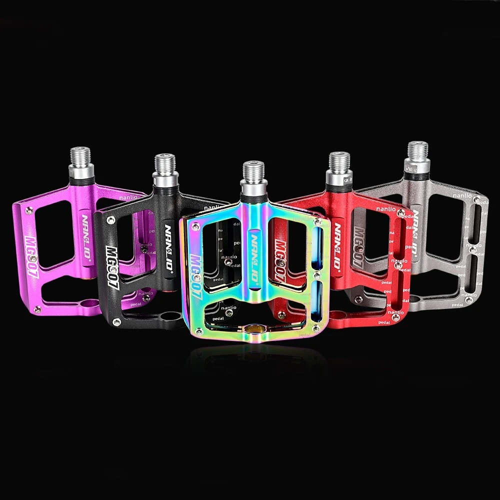 

MTB Aluminum Alloy Flat Pedals Ultralight AM Enduro Gravel Smooth 3 Sealed Bearings Mountain Road Bike Thread Large Area Pedal