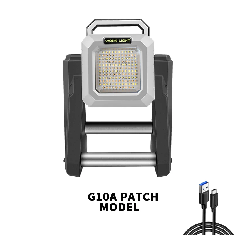COB Sterke werklamp met ingebouwde batterij, USB-opladen, 360 ° Opvouwbare, draagbare, rekbare LED-barbecuelamp