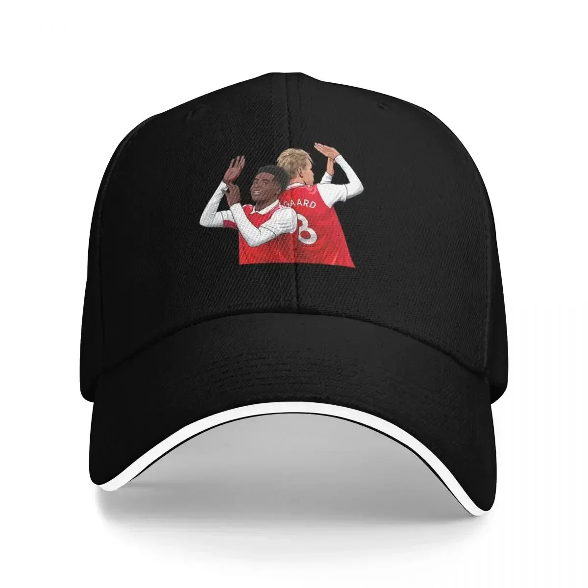 قبعة بيسبول Bukayo Saka and Martin Odegaard Arsenal قبعة غربية قبعة عيد الميلاد عصرية للنساء والرجال