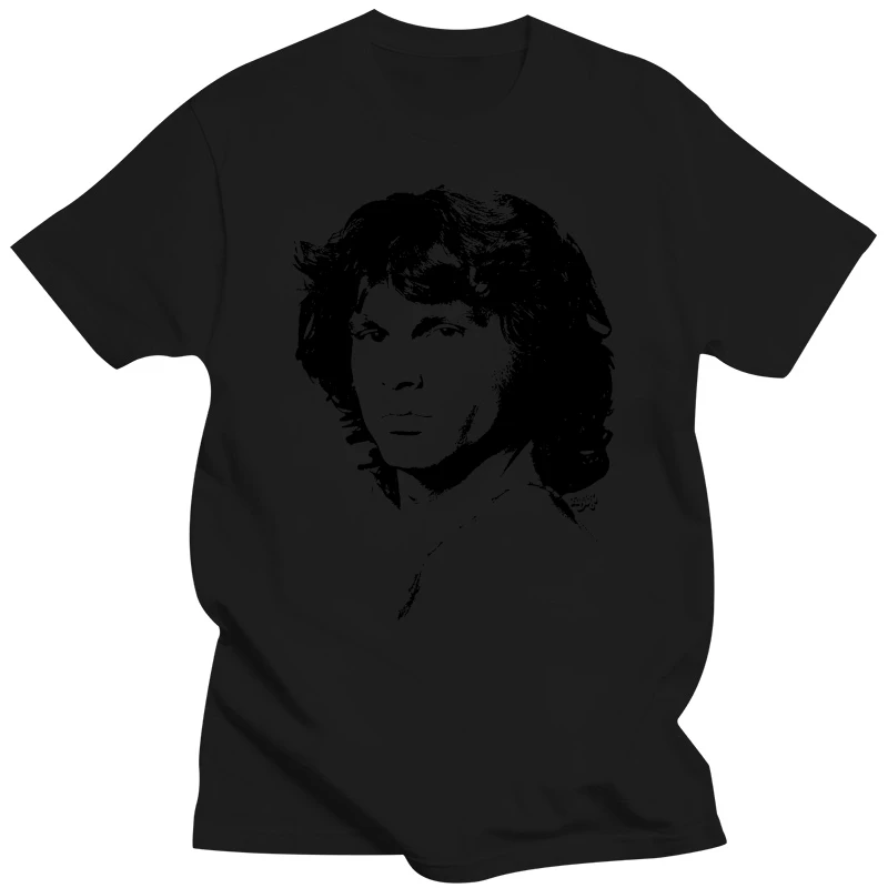 Jim Morrison Officially Licensed Portrait  T-Shirt Summer T Shirt Brand Fitness Body Building