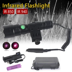 IR 850nm 940nm Zoomable LED Flashlight Infrared Night Vision Type-c USB charging Zoom LED Flash Light Hunting Flashlight Torch