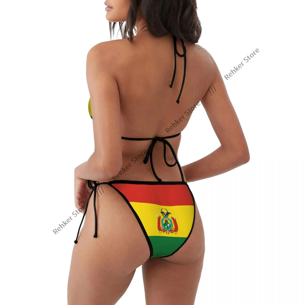 Seksowny strój kąpielowy bikini z flagą Boliwii, damski zestaw kostiumów kąpielowych, strój plażowy