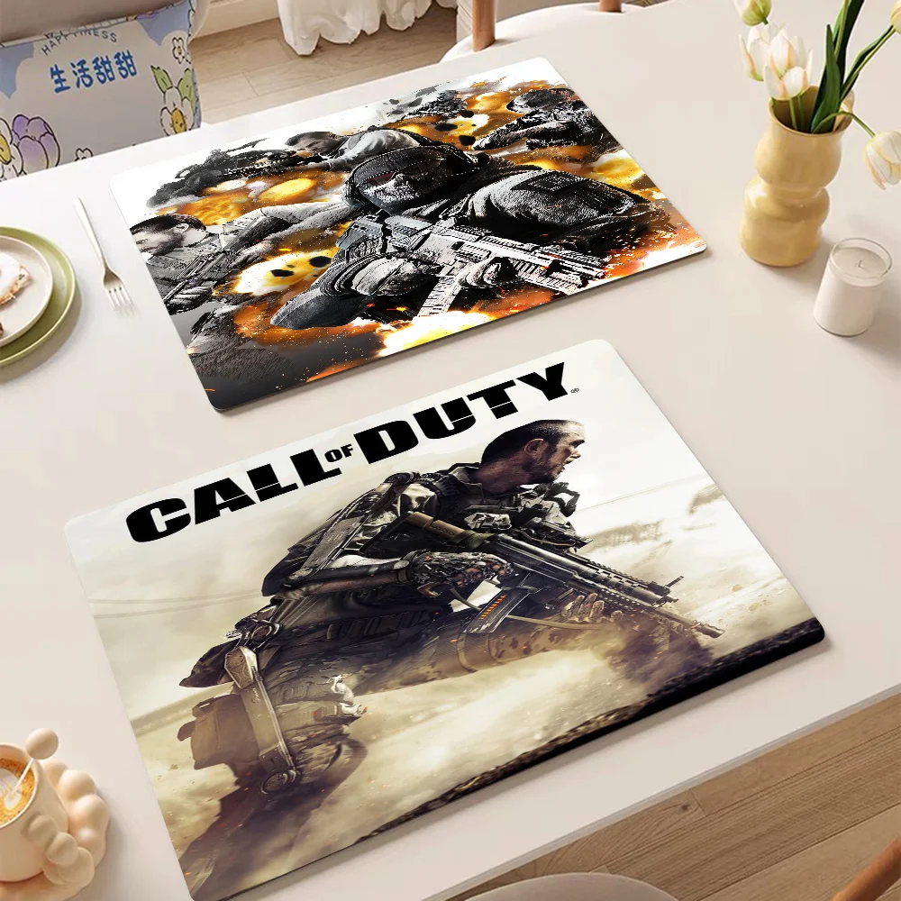 

Call Of Duty Classic Anime Kitchen Draining Mat Tableware Pad Coffee Dish Drying Mat Placemat Bathroom Kitchen Drain Pad