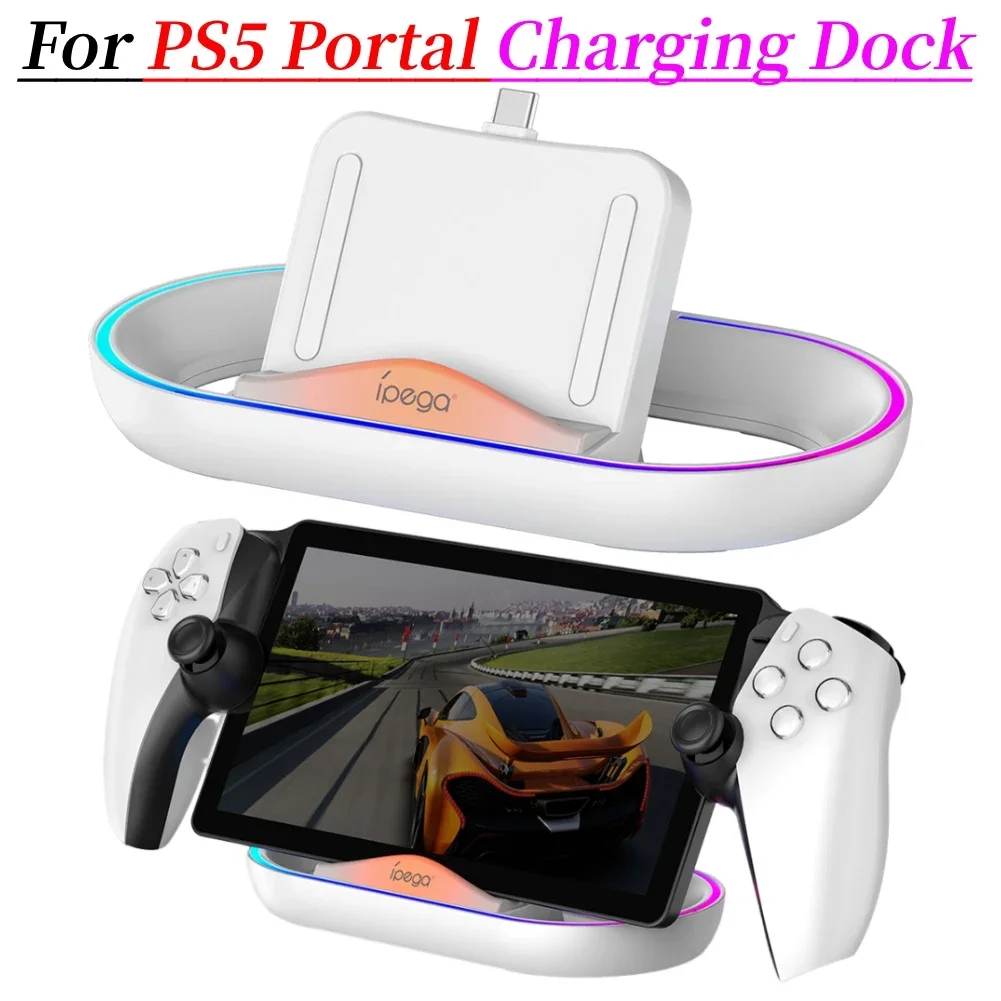 dock-station-de-carregamento-para-playstation-portal-reprodutor-remoto-carregador-luz-rgb-cabo-de-carregamento-usb-c