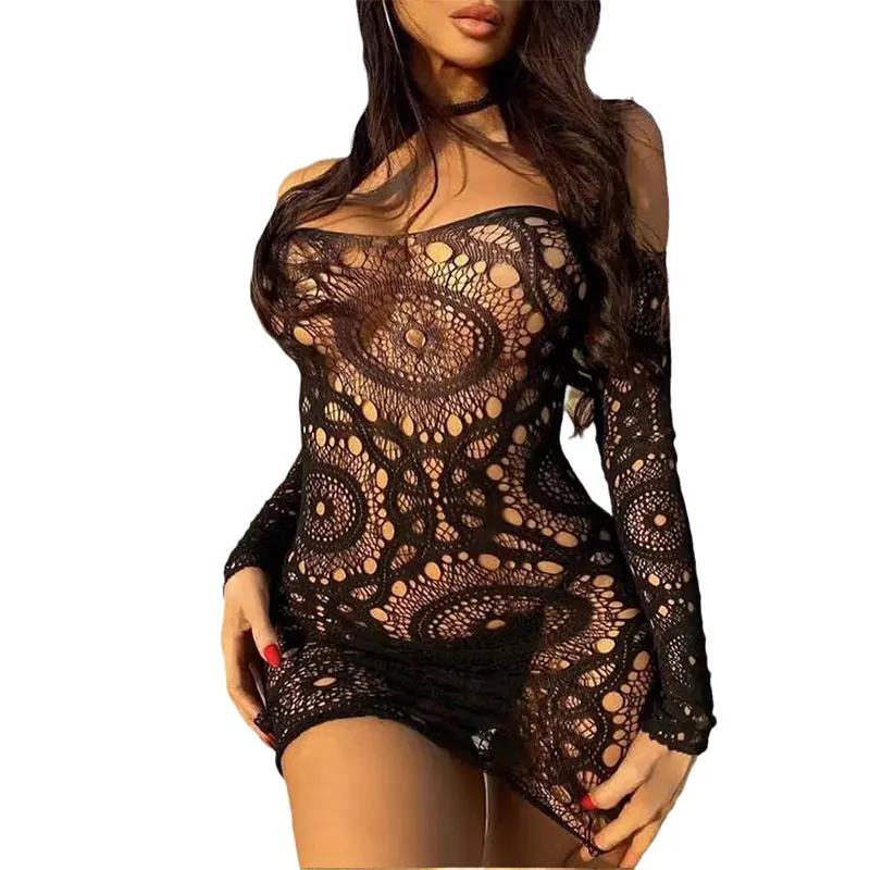 

One-Piece Black Strapless Erotic Lingerie Hot Erotic Teddies Bodysuit Sexy Women Lace Sexy Costume Plus Size S-3XL Bodystocking