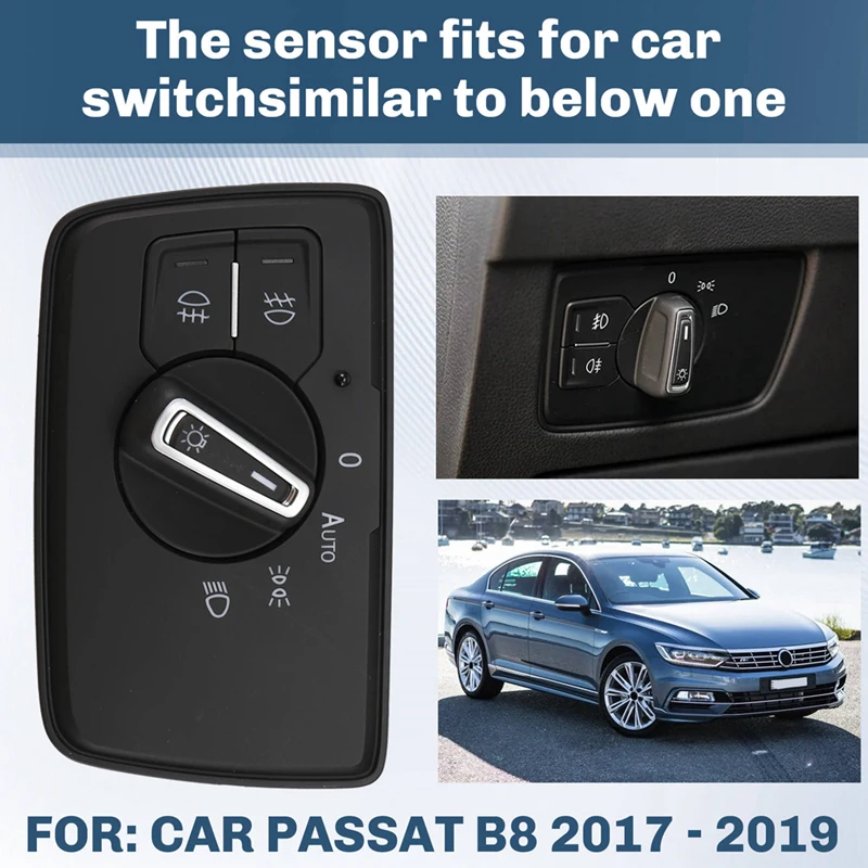 

X-T Car Foglight Sensor Coming Leaving Home Auto Headlight Switch For VW Passat B8 2017-2019 Tuning Accessories