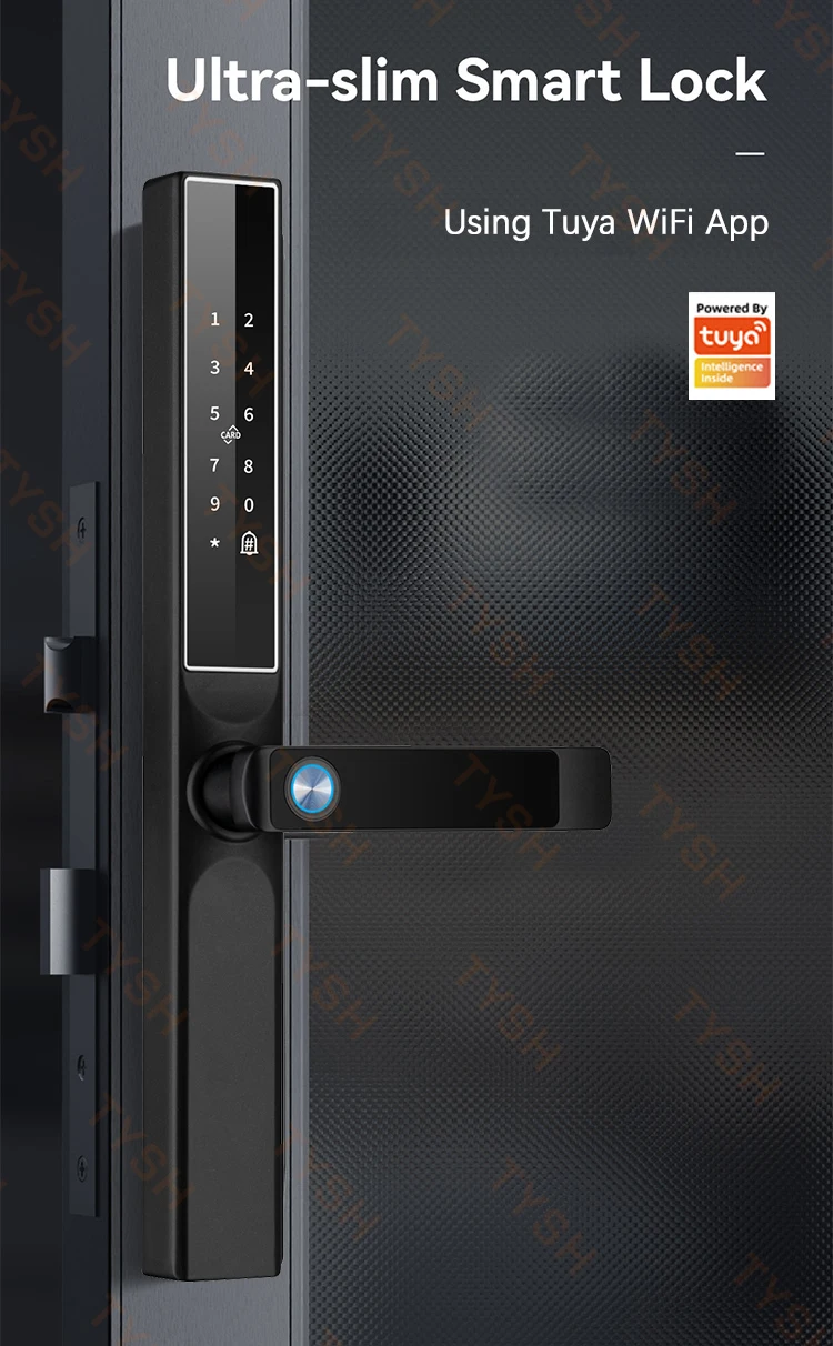 Tuya App بصمة قفل الباب رمز بطاقة مفتاح قفل الباب الذكي الأمن قفل إلكتروني رقمي للمنزل #6
