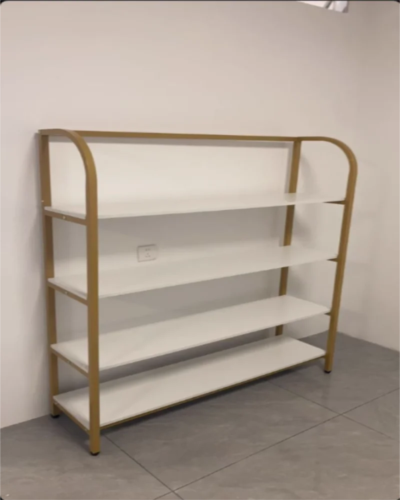 

IronworkClothing Store Shoe Rack Bag Storage Display Shelf Shoe Store Display Rack Multi-layer Shelf Shoe Store Gold Shelf