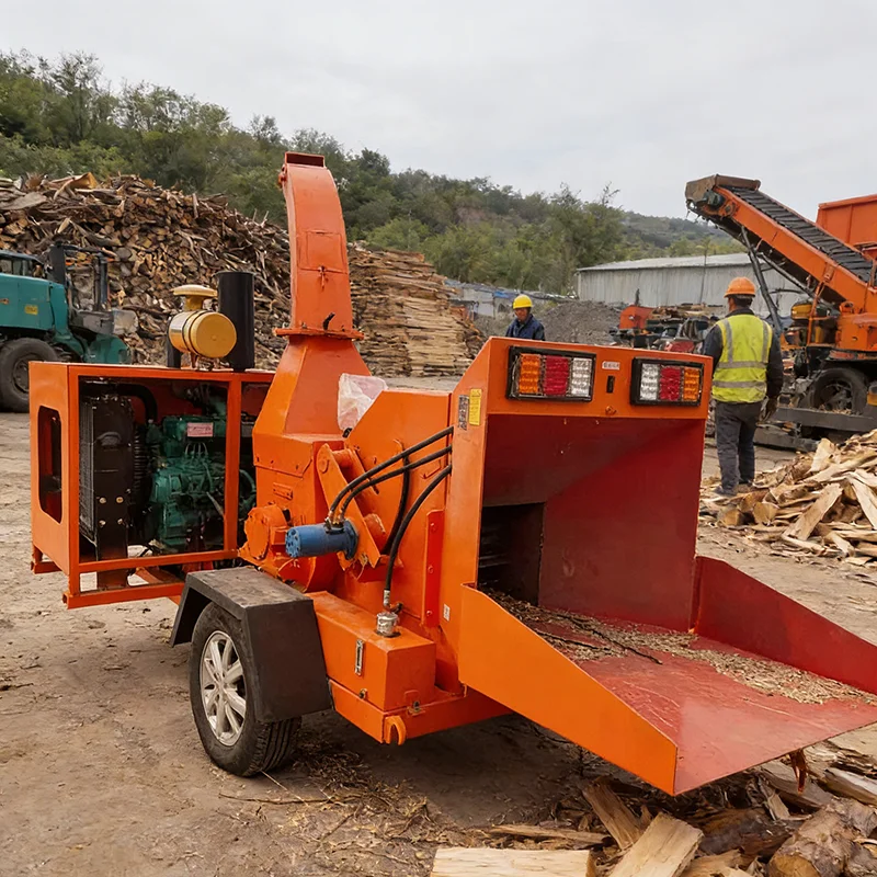 

Customized Industrial High Efficiency Mobile Wood Crusher Chipper Forestry Machinery Heavy Duty Industrial Shredder Machine