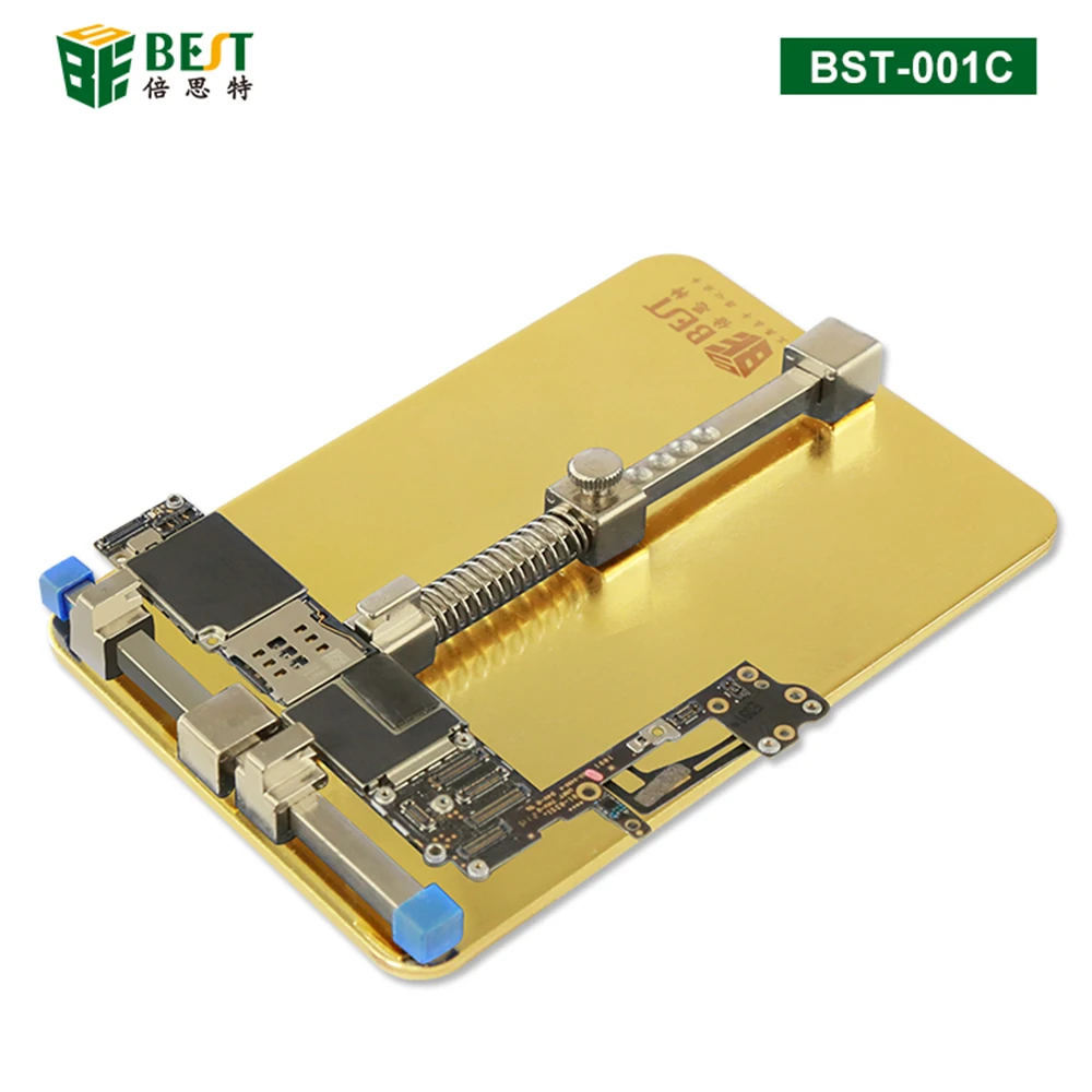 

Ремонтный держатель, двухслойная опорная пластина из нержавеющей стали, скользящий болт для материнской платы телефона, инструменты для удаления клея BGA IC