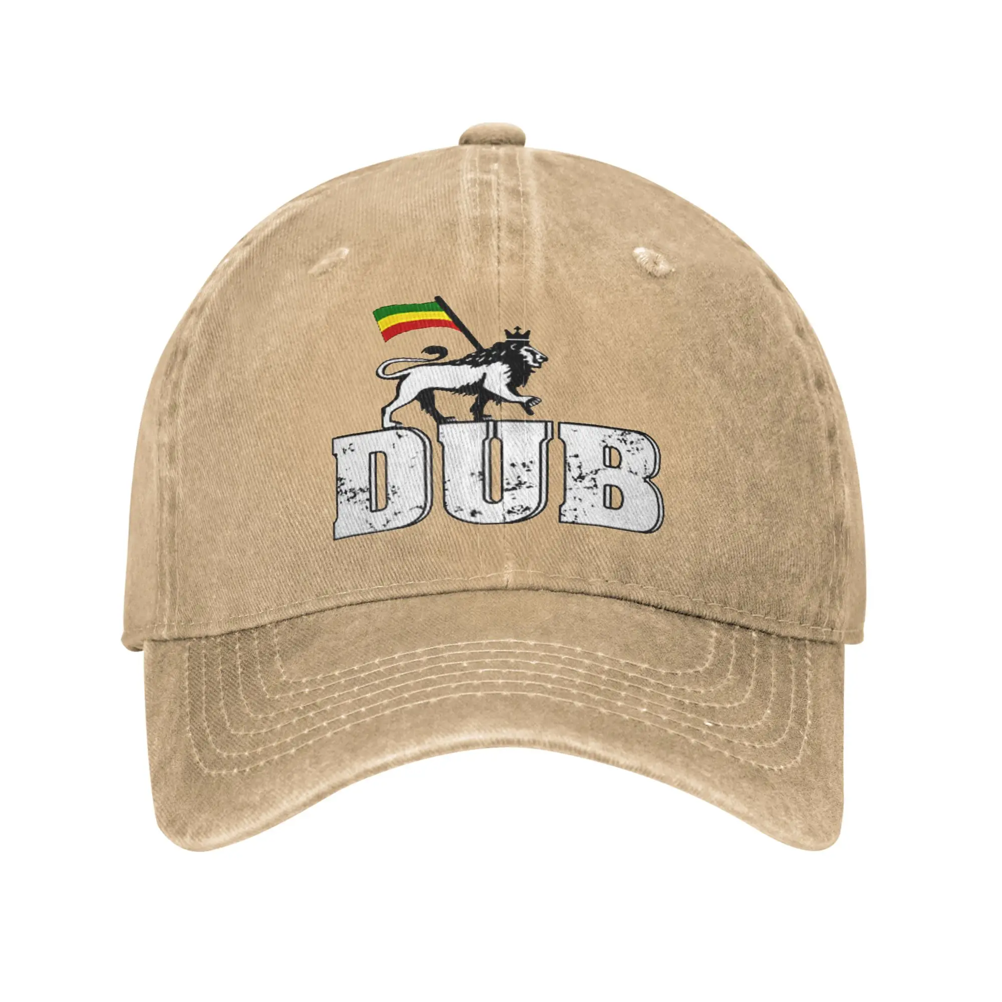Lion of Judah Dub Reggae Music Baseball Caps Men Women Distressed Denim Snapback Hat Rastafari Jamaica Outdoor Workouts Gift Hat