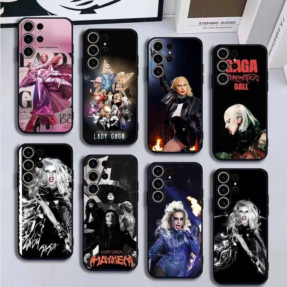 

Singer Lady G-Gaga Phone Case For SamsungS25,24,21,22,23,30,Ultra,20,Plus,Fe,Lite,Note,10,9,Soft Black Cover