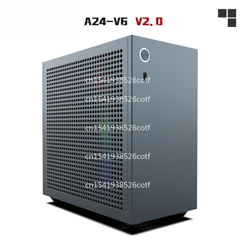 

Корпус для материнской платы A24-V6 2.0 с двумя слотами для независимых видеокарт, половинной высоты, форм-фактор ITX, 3.66 л