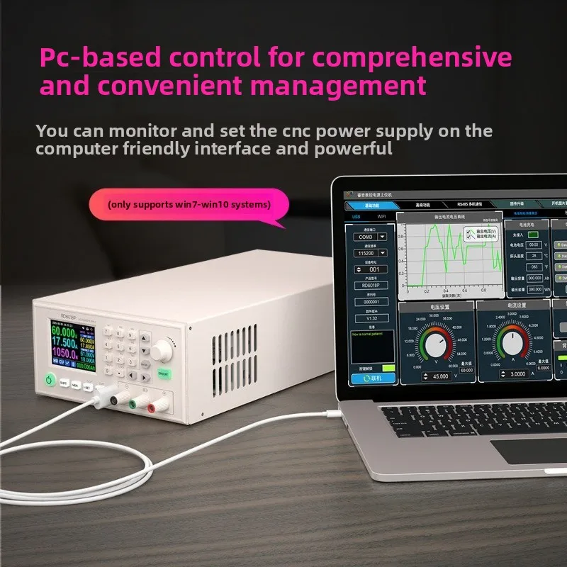 RD6018P CN C Adjustable DC Regulated Power Supply Finished Unit, 60V 18A Lab Bench Power Source for Battery Charging