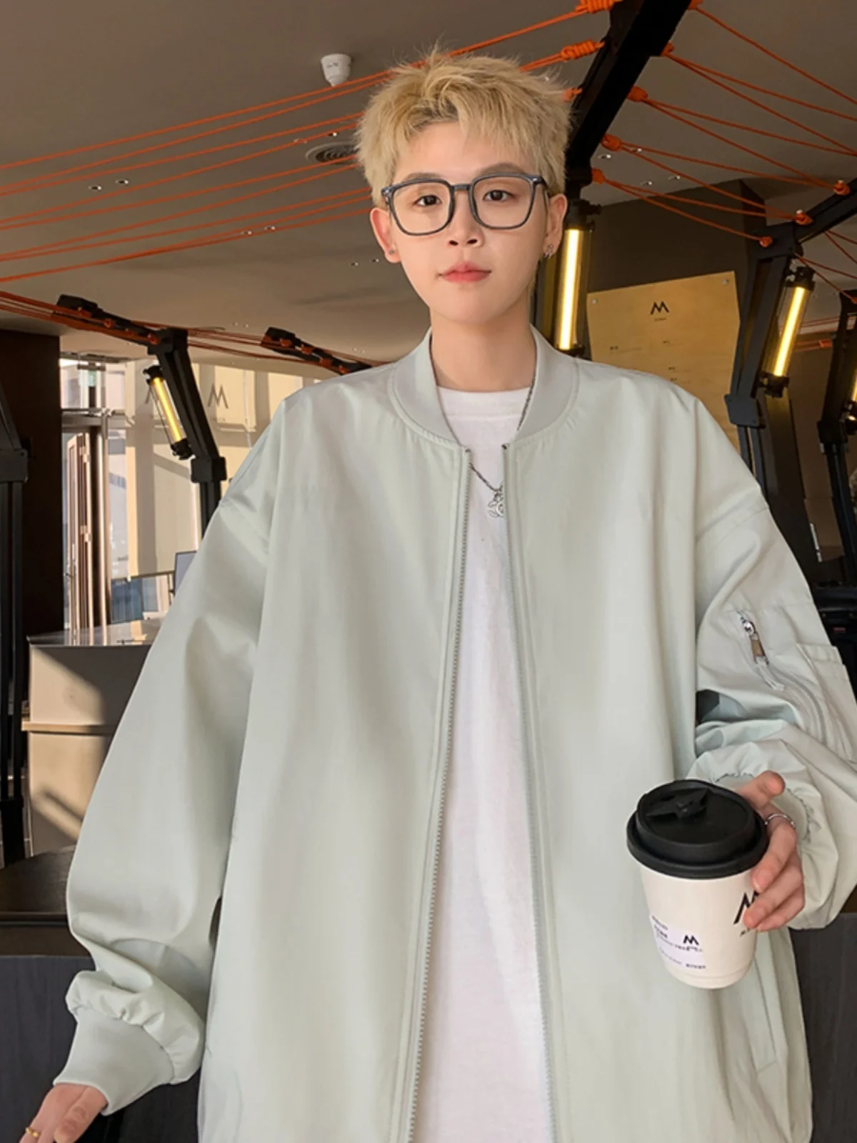 

Мужская бейсбольная куртка American Style: свободная повседневная куртка с вышивкой, рабочая одежда, верхняя одежда для весны и осени, модная уличная одежда, пальто