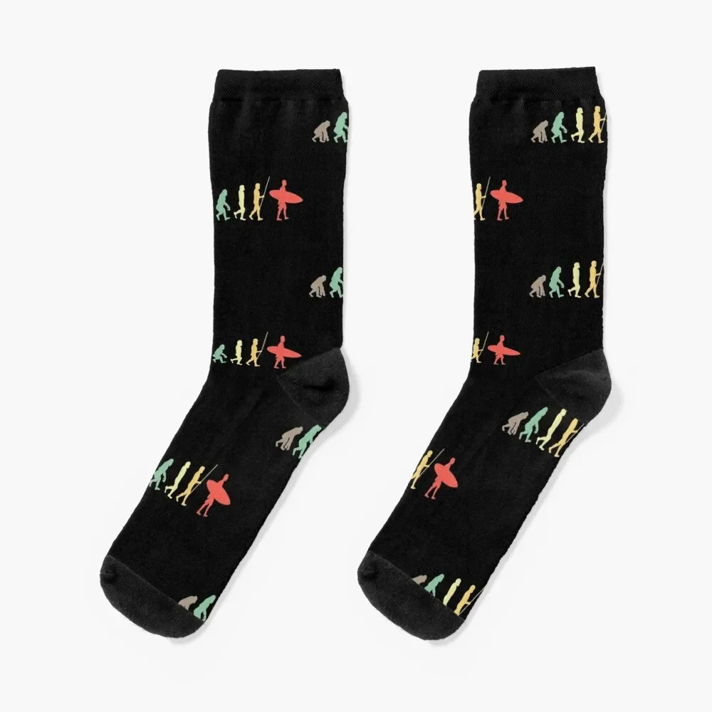 

Surfer Evolution Surfing Gift California Beach & Surf Socks anti slip football luxury Boy Child Socks Women's