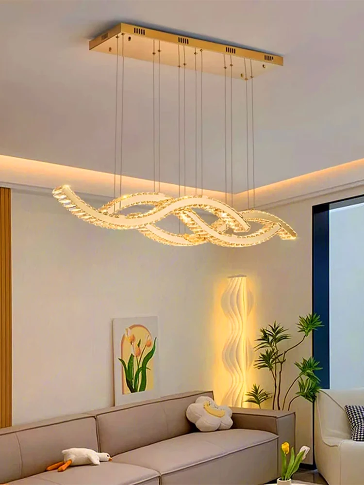 Ozdoby do domu, lampy wiszące, luksusowy kryształowy żyrandol do salonu, lampa wisząca do jadalni, lampa sufitowa, oświetlenie wewnętrzne — 2