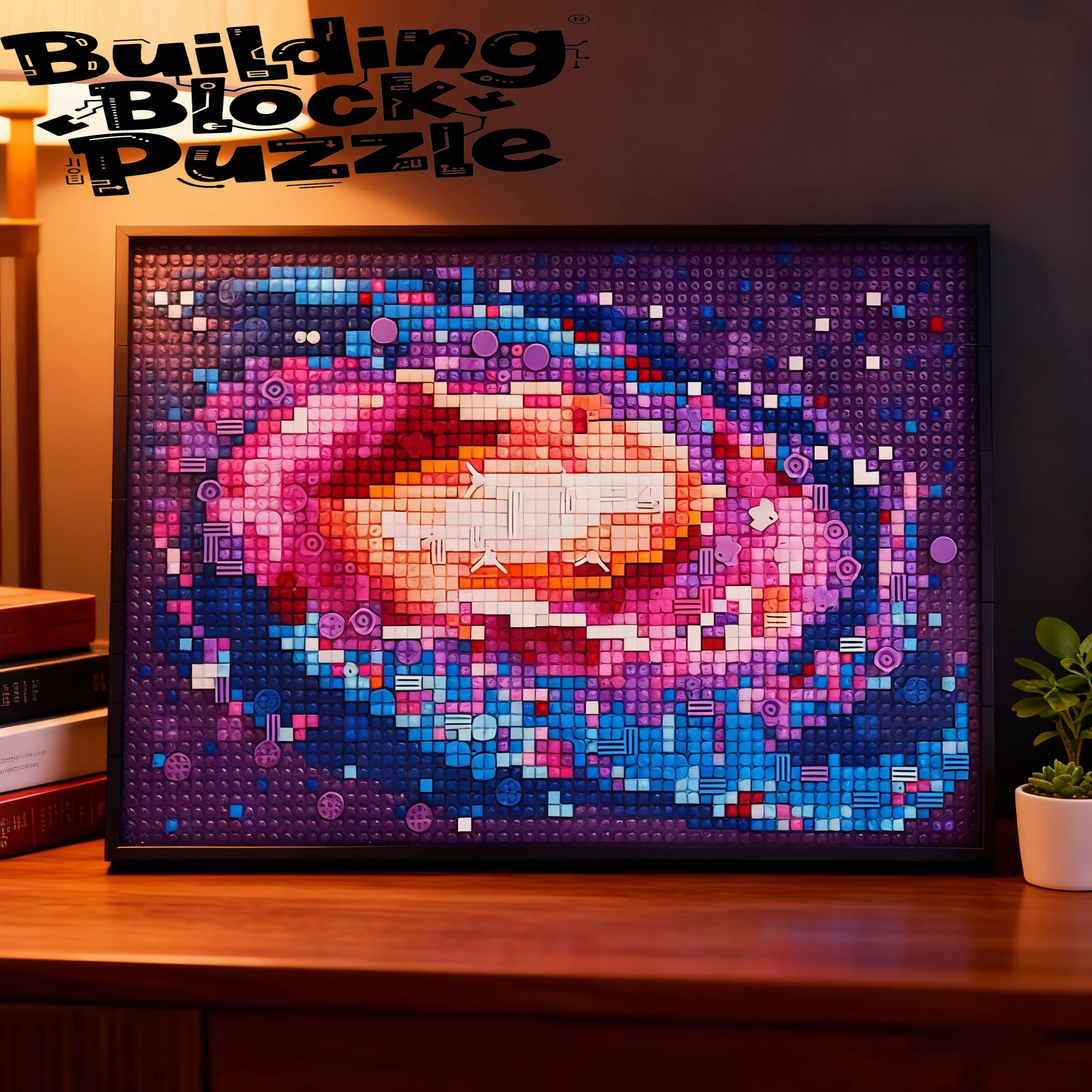 Juego de bloques de construcción de pintura de galaxia de la Vía Láctea al óleo 3D creativo, marco de fotos artístico de nebulosa famosa, decoraciones para el hogar, juguete, regalos para adultos