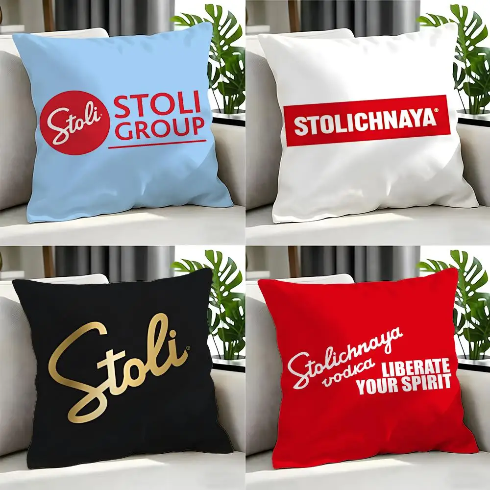 alcohol Stolichnaya Cushion Cover Cushion Cover Set 4Pcs 50x50 45x45 40x40 Pillowcase Decorative Sofa Home Decor