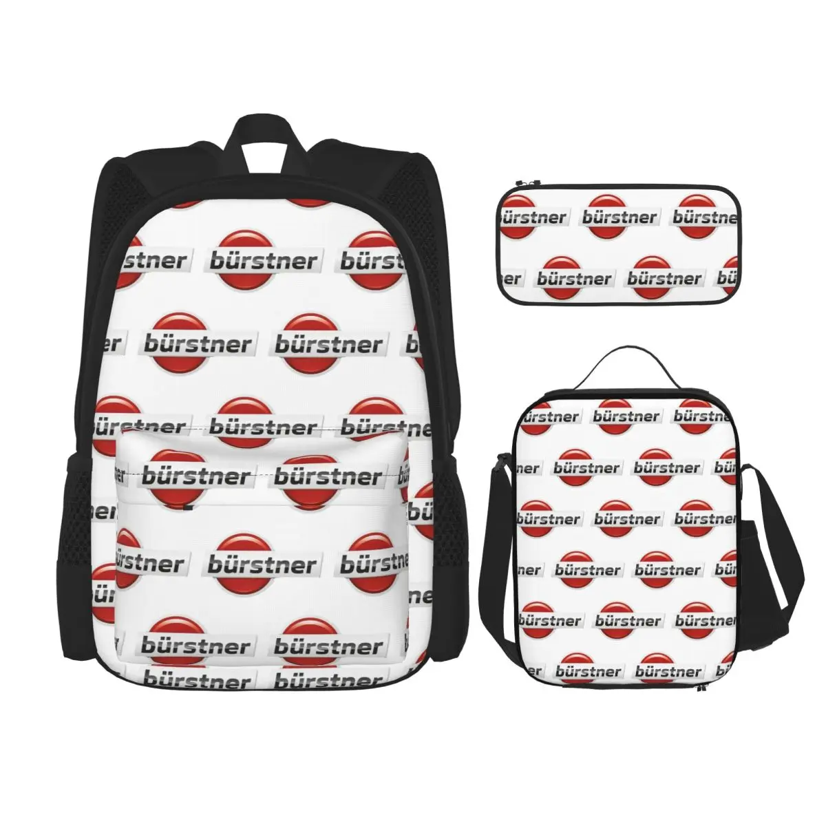 

Burstner Caravan Backpacks Children Bookbag School Bags Rucksack Lunch Bag Pen Bag Three-Piece Set