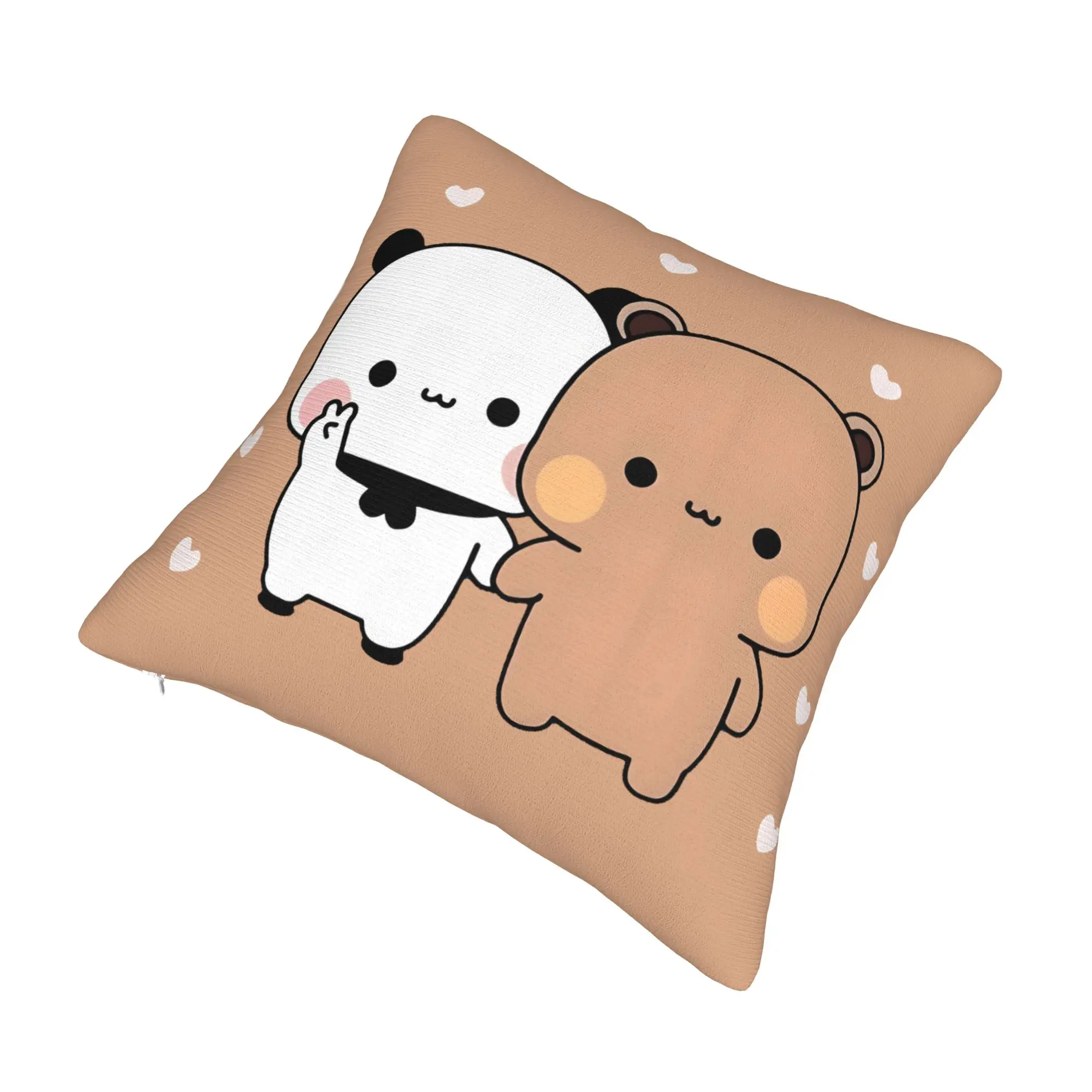 Peach And Goma Pillow Case 45x45cm Home Decoration Bubu Dudu Modern Cushion Cover Soft Pillowcase