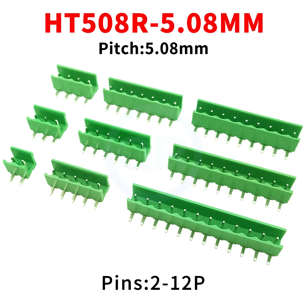 

(10 шт.) HT508R 5,08мм клеммная колодка для печатной платы с плоской вилкой 508R - 5,08 разъем для сращивания 2-12 контактов