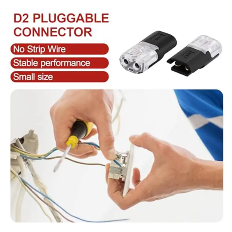 N26R-Low Voltage 40 Pcs No Stripping Wire Connectors Water Resistant Car Wire Connectors 2-Pin For Crimp Terminal Applications