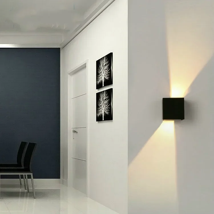 Lámparas de pared LED modernas para mesita de noche, lámpara de pared impermeable para exteriores, luces de jardín, sala de estar, pasillo, fondo, aplique de escaleras, 7W