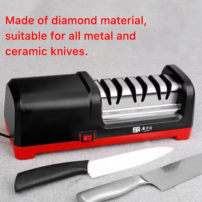 Taiya Smart Gadgets Kitchenware Top TG2101 Level 3 Electric Diamond Steel Kitchen Knife Sharpener