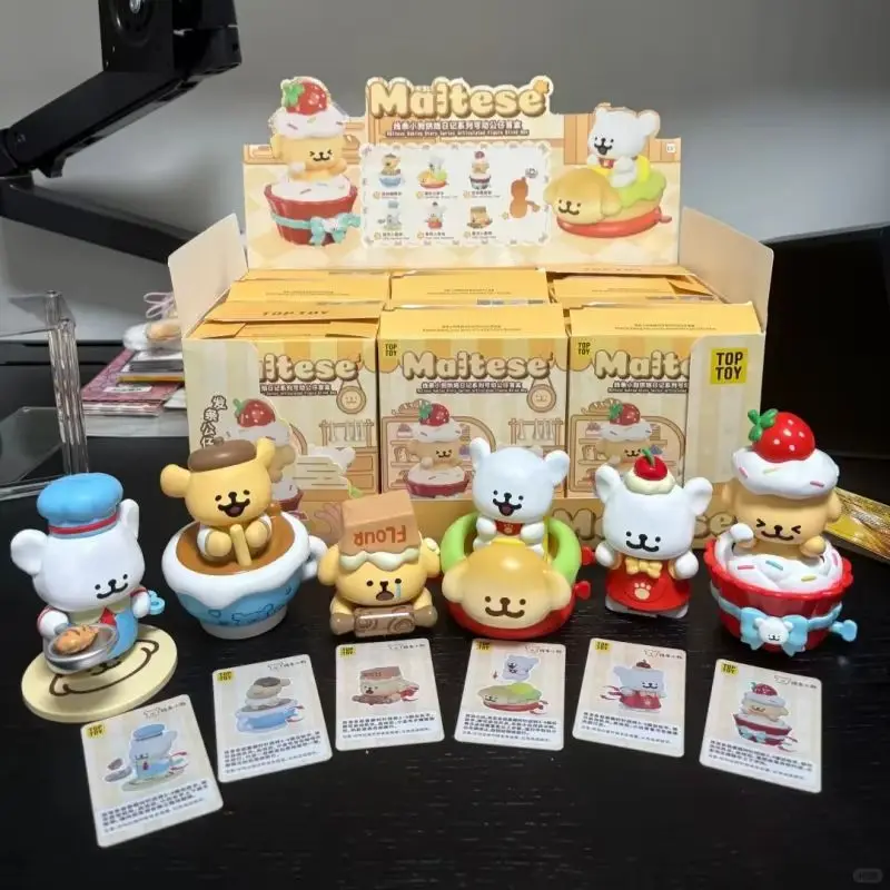 

Toptoy Blind Box In Stock Maltese Baking Diary Series Articulated Figure Collectible Model Dolls Desktop Ornament Gift For Women