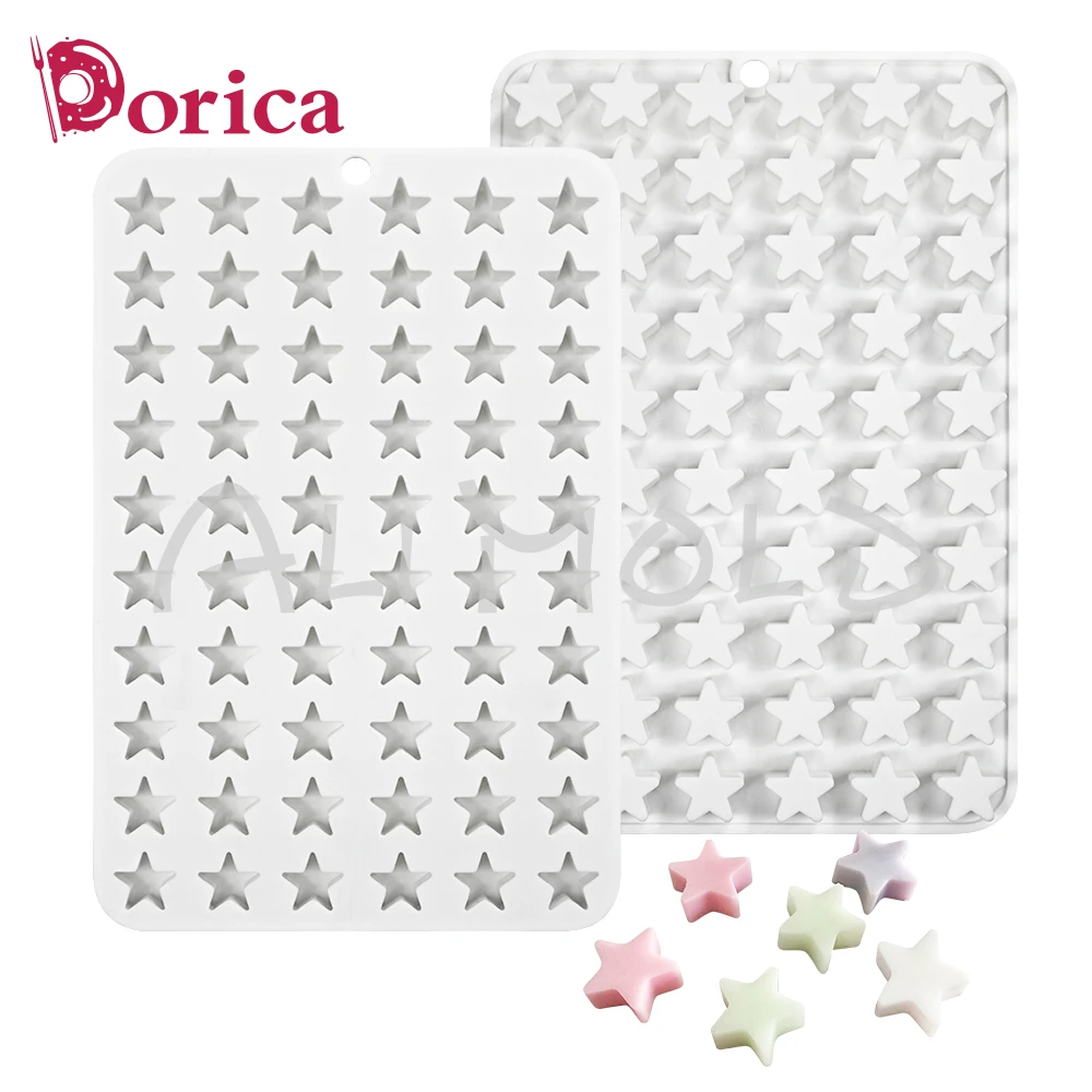 Molde de silicona con forma de estrella para manualidades, herramienta de decoración para pasteles, Mousse, hielo, jabón, accesorios para hornear,