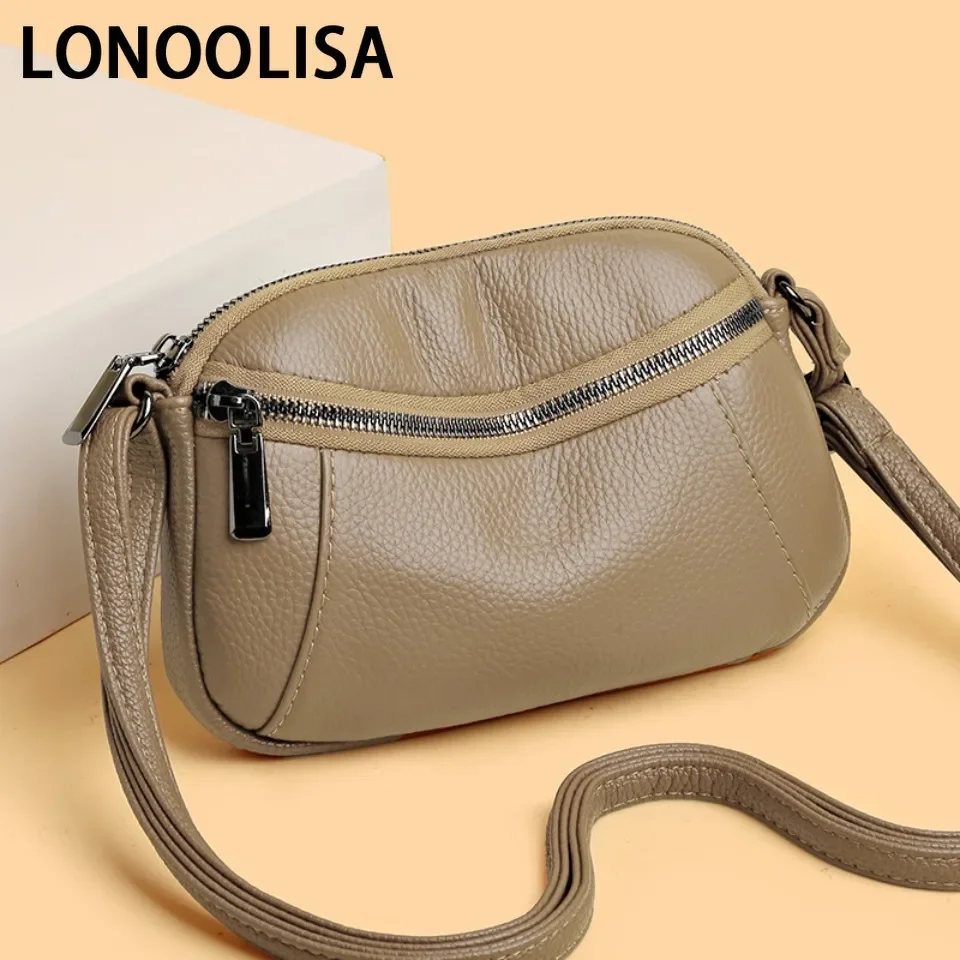 

Solid Color 100% Cowhide Genuine Leather Sac Fashion Female Crossbody Tote Luxury Handbag Fashion Women Shoulder Messenger Bag