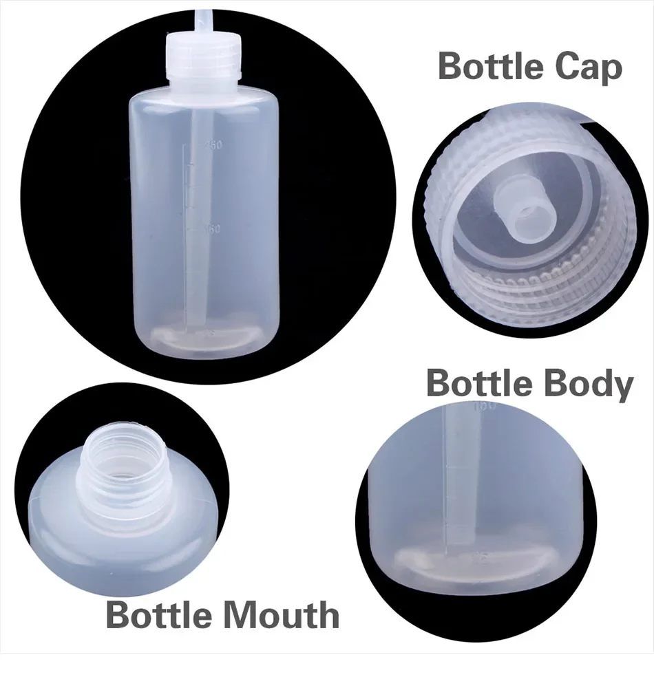 Tattoo Spray Bottle 250ml/500ml Plastic Safety Wash Bottles Lab Non-Spray Tattoo Squeeze Bottle Tattoo Accessories 1pcs