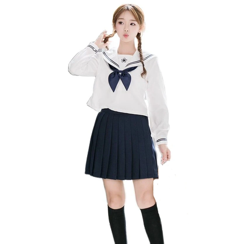 School Uniform British Korean Japanese College Wind Sets Fashionable Long Sleeve Female Students Performing Costume