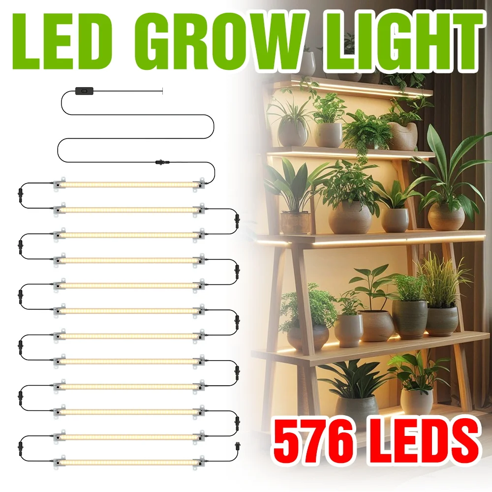 Full Spectrum Plant Light Bar LED Indoor Hydroponic Grow Lamp Greenhouse Tent Planting Box UV/IR Seedling Cultivation Lighting