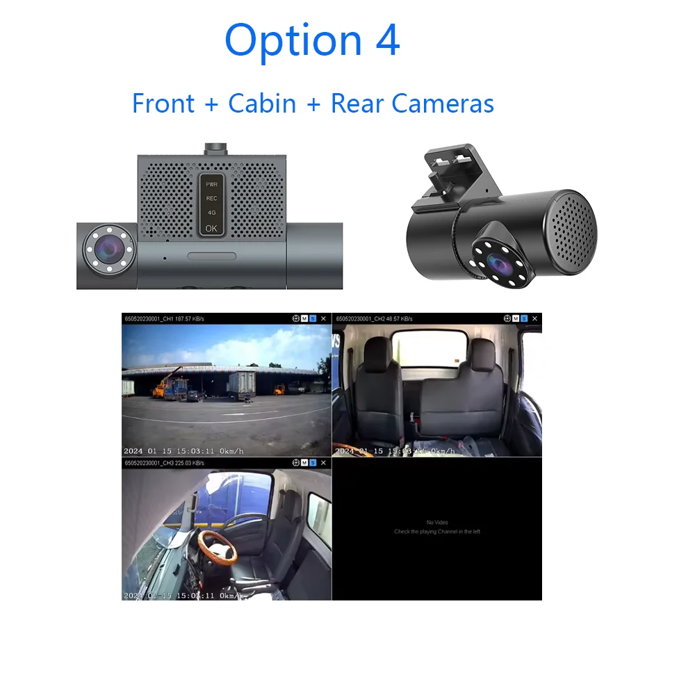 Updated Dashcam ADAS DSM Driver Fatigue  Alarm System 4G GPS Video Recording Fleet Safety Solution for Vehicles