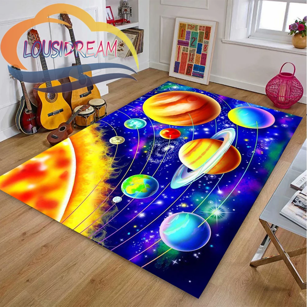 3D Pattern space universe  vector and many planets in galaxy-Popular Cushion In Europe  America Fashionable Carpet