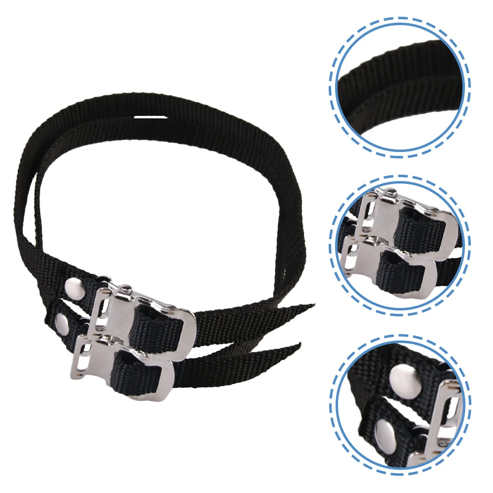 

4Pcs Bike Pedal Straps Adjustable Toe Straps for Most Foot Types Practical Gift for Cyclists Comfortable Fit Bike Pedal Belts