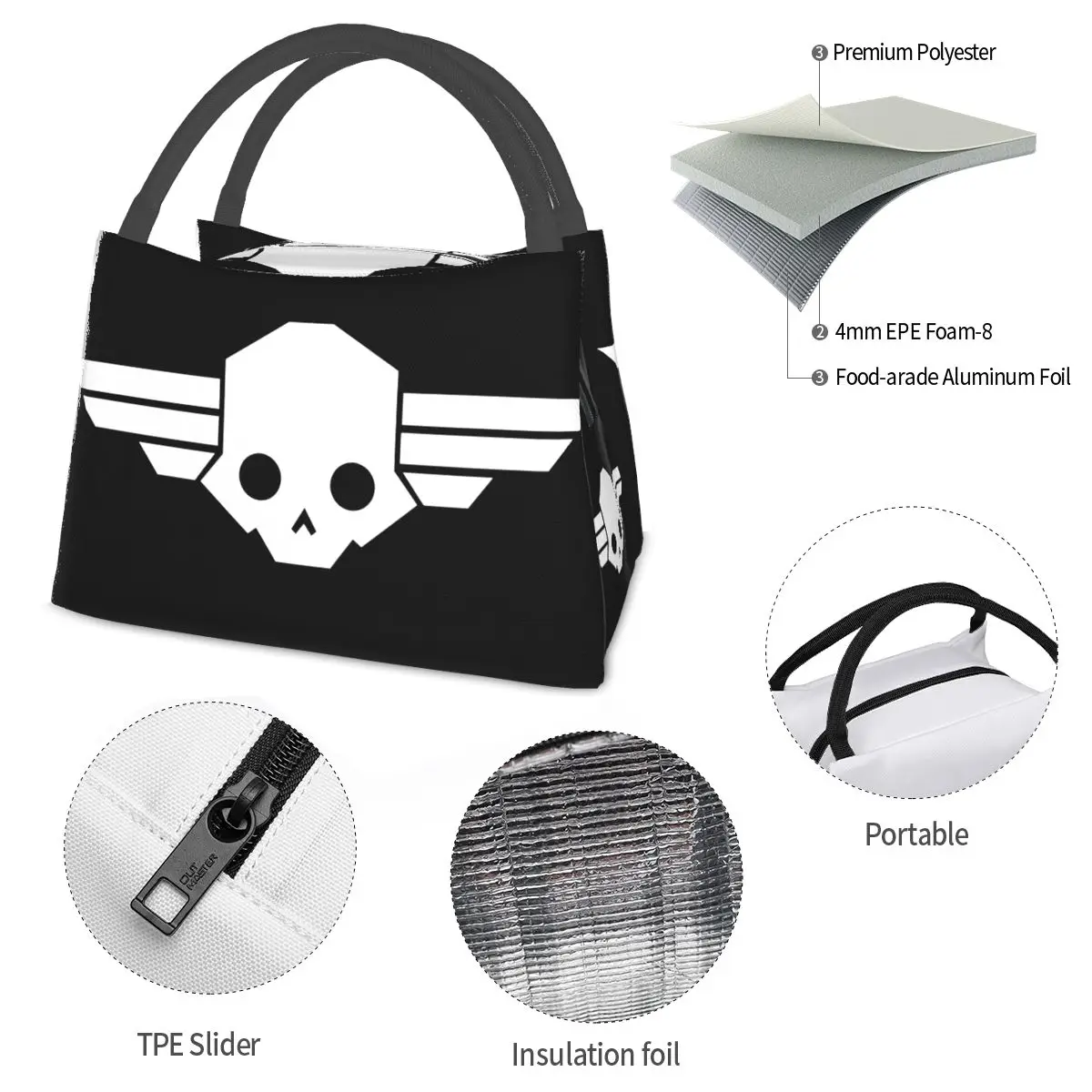 Helldivers Logo Portable insulation bag for Cooler Food Office Pinic Container