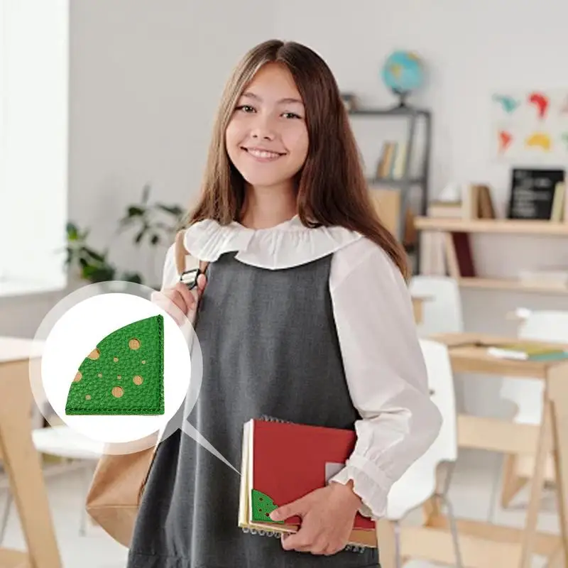 Leather Corner Bookmark Cheese Design Corner Book Marker Triangle Bookmark Triangle Book Markers For Bookworms Books Lovers