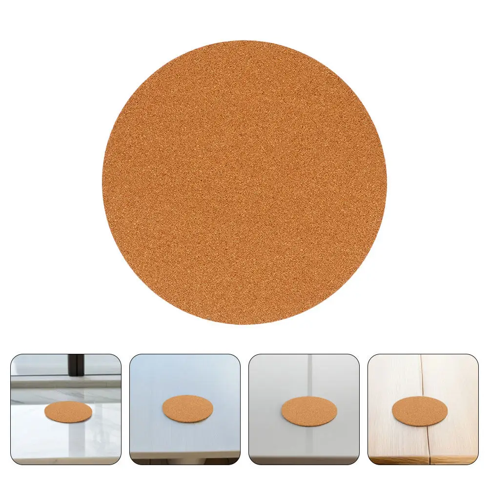 4Pcs Round Absorbent Cork Mats for Plants Drinks Hot Pots Table Protection Indoor Plant Saucers DIY Pot Protectors Water